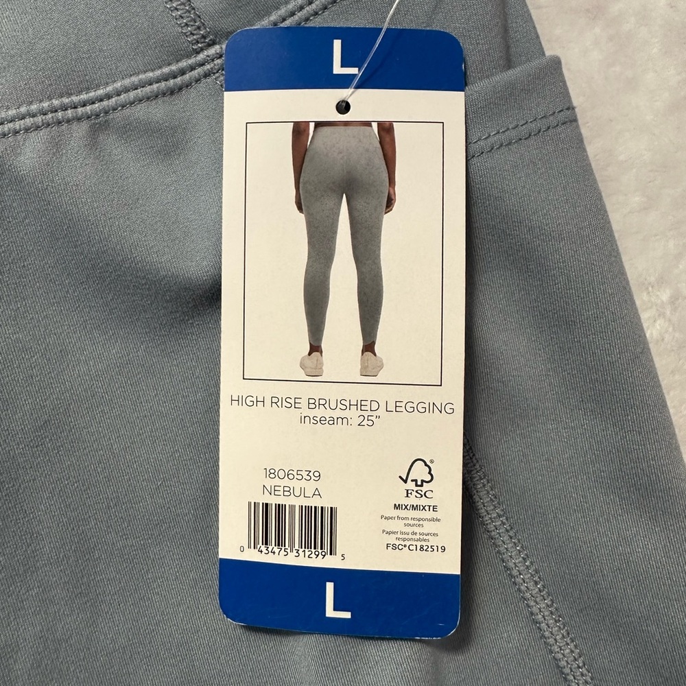 Danskin Nebula High Rise Brushed Legging Size Large NWT Inseam 25” - Picture 4 of 16